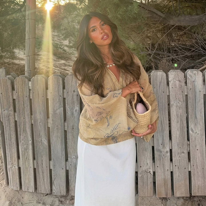Viera Boho V-Neck Flowy Blouse