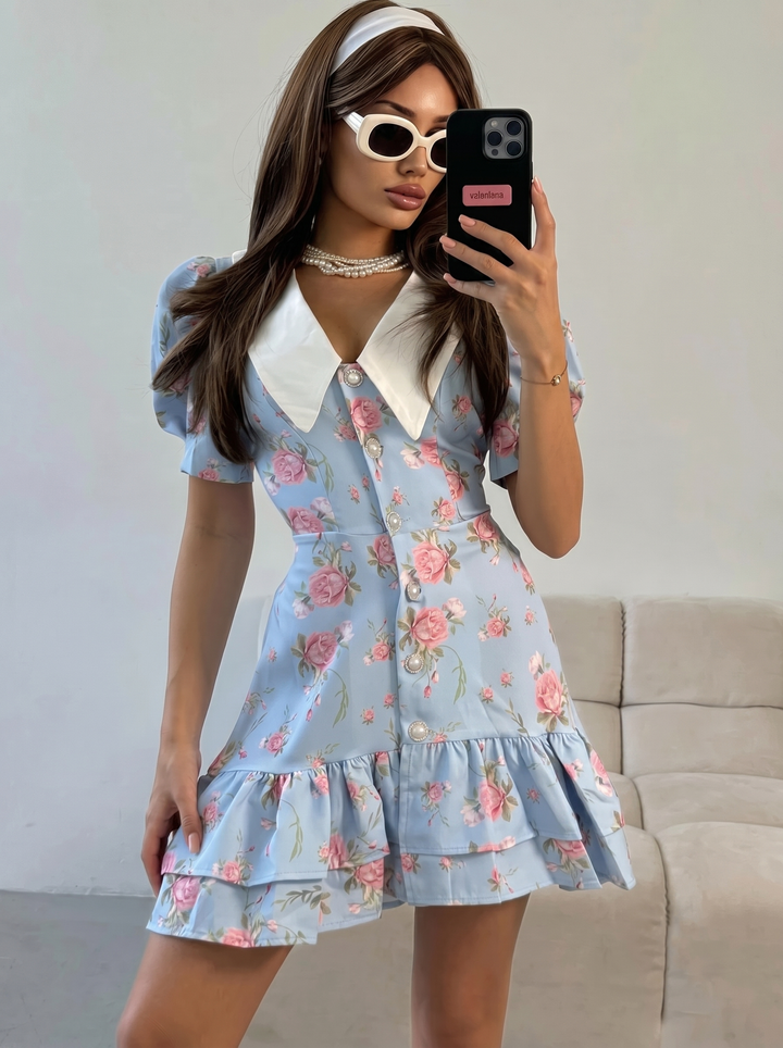 Arielle Puff Sleeve Mini Dress