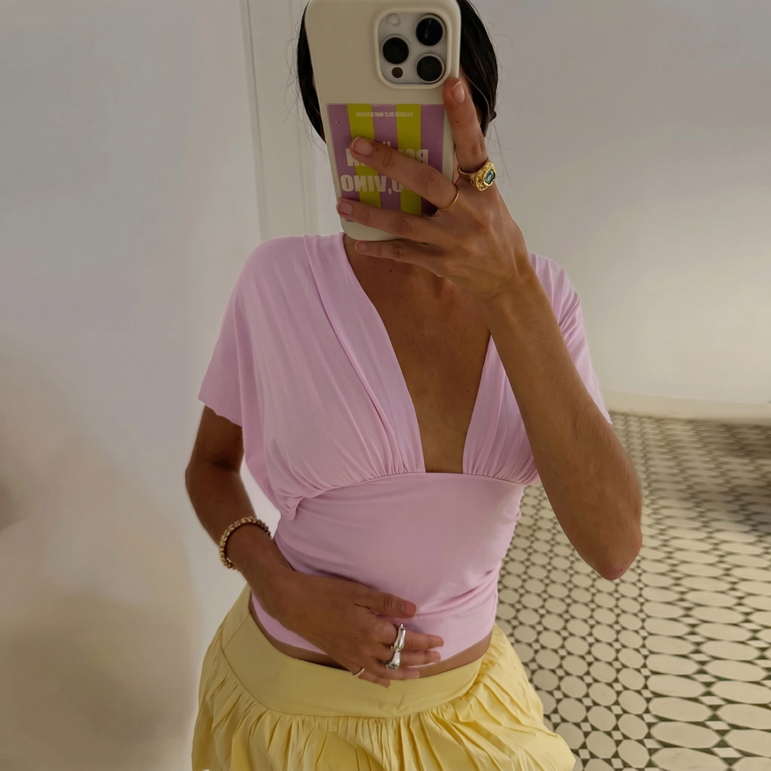 Ilaria Deep Plunge Crop Top