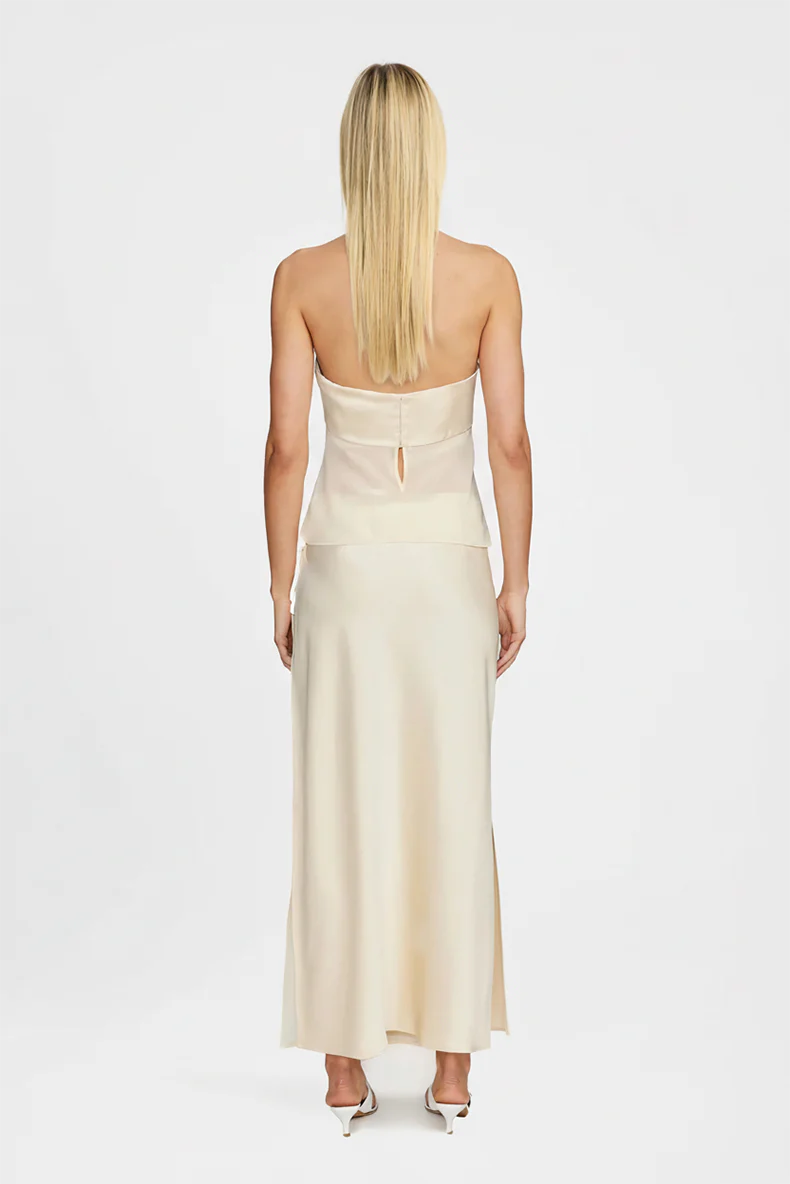 Adelise Sheer Semi Formal Wedding Guest Maxi Dress