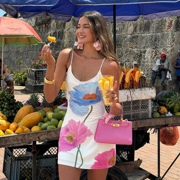 Belen Floral Print Summer Wedding Guest Mini Dress