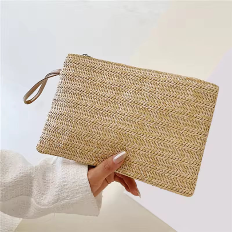 Kalvena Woven Clutch