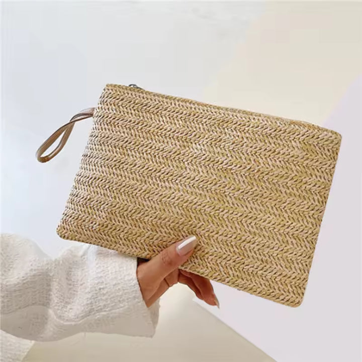 Kalvena Woven Clutch