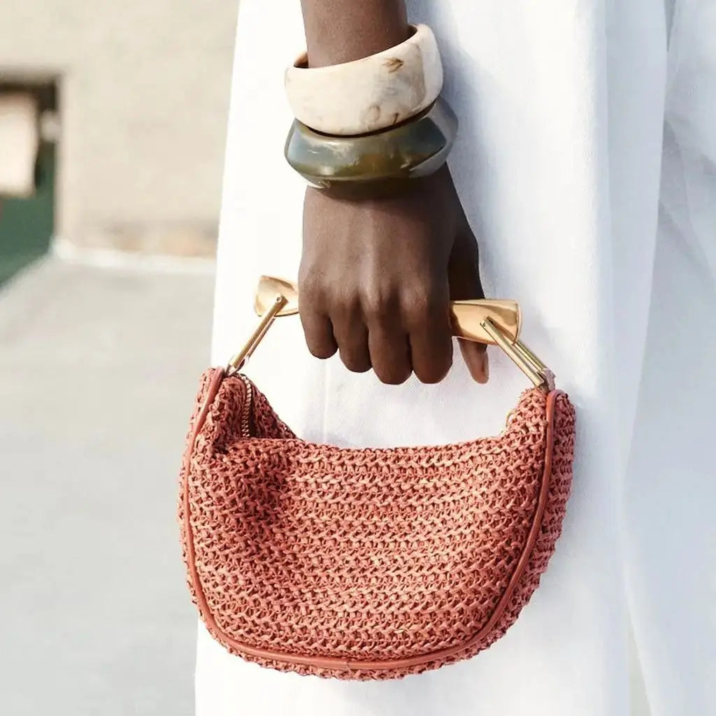 Gianvora Straw Clutch