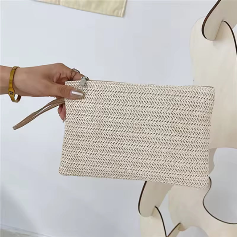 Kalvena Woven Clutch