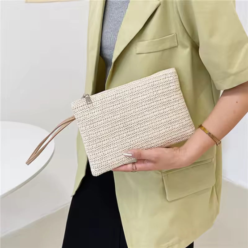 Kalvena Woven Clutch
