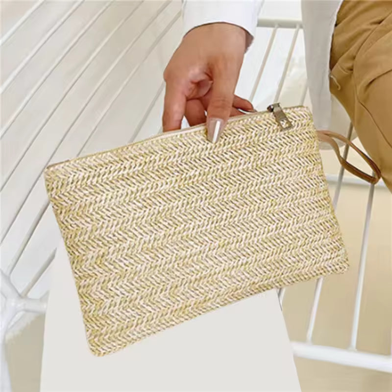 Kalvena Woven Clutch