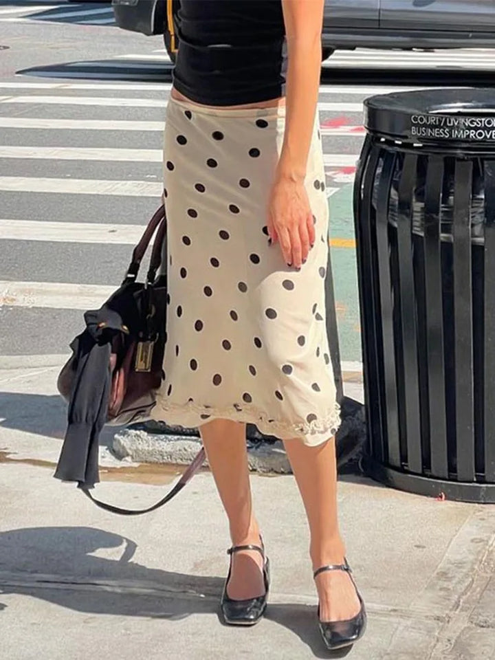 Varevina Women's Polka Dot Midi Skirt