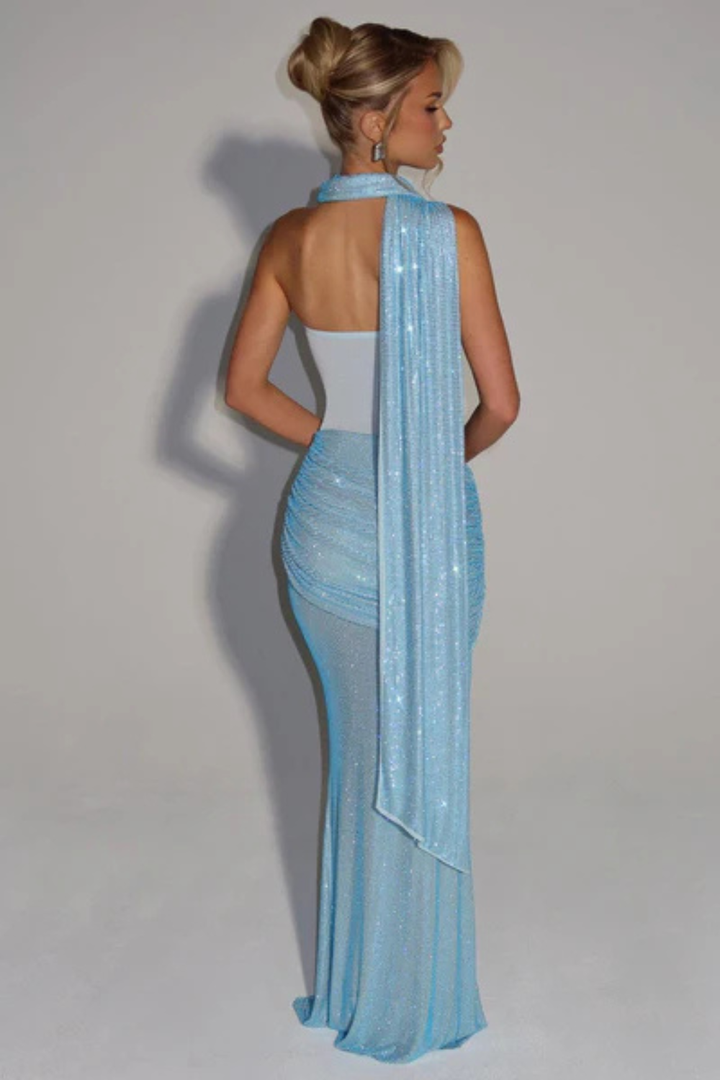 Solene Bandeau Scarf Maxi Dress
