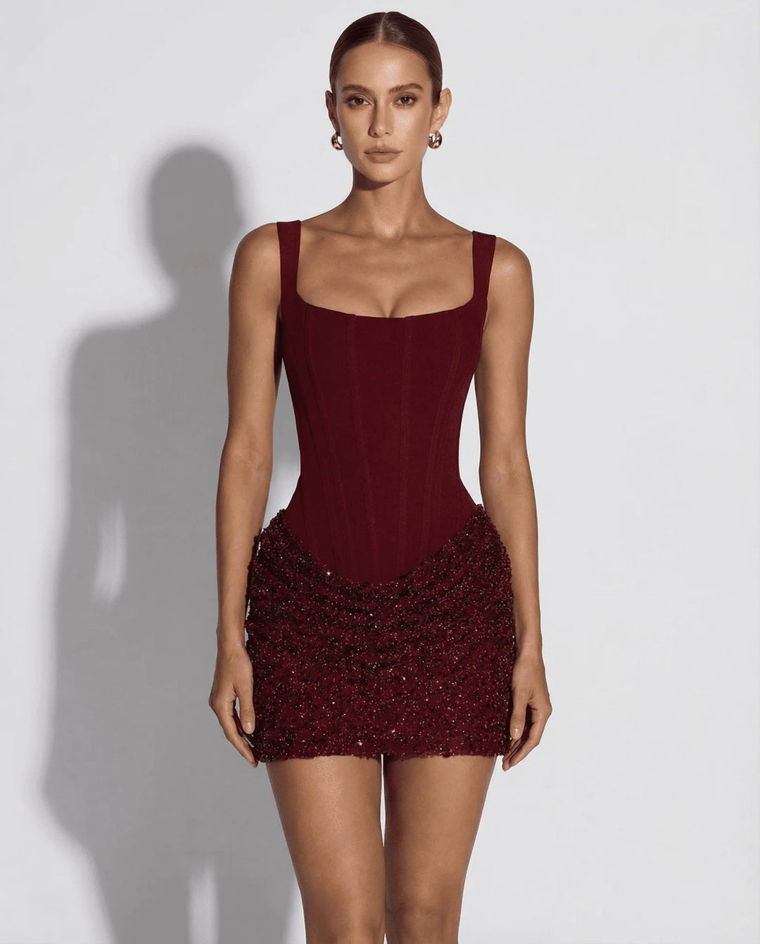Daisy Sequin Corset Mini Dress