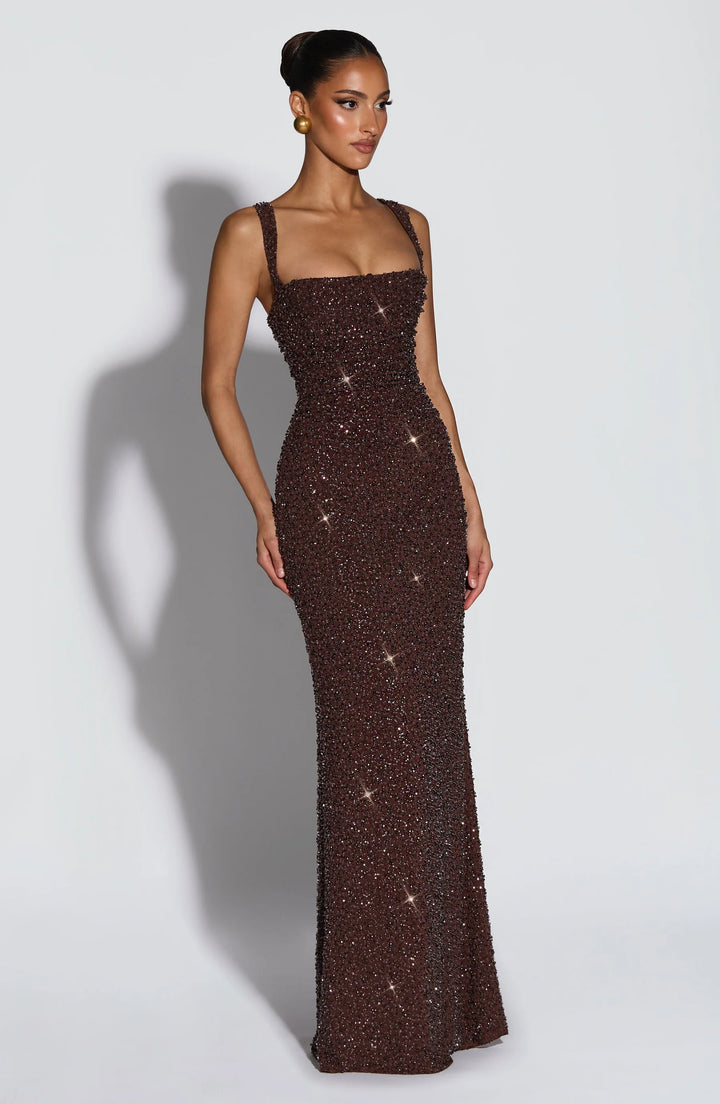 Naomi Sequin Bodycon Maxi Dress