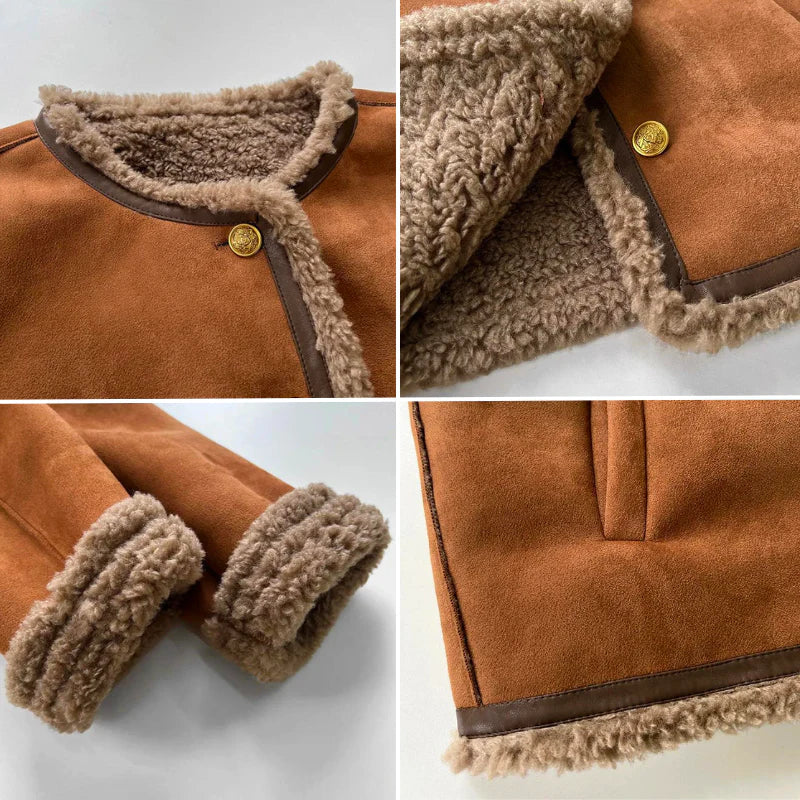 Rosalie Shearling Button Jacket