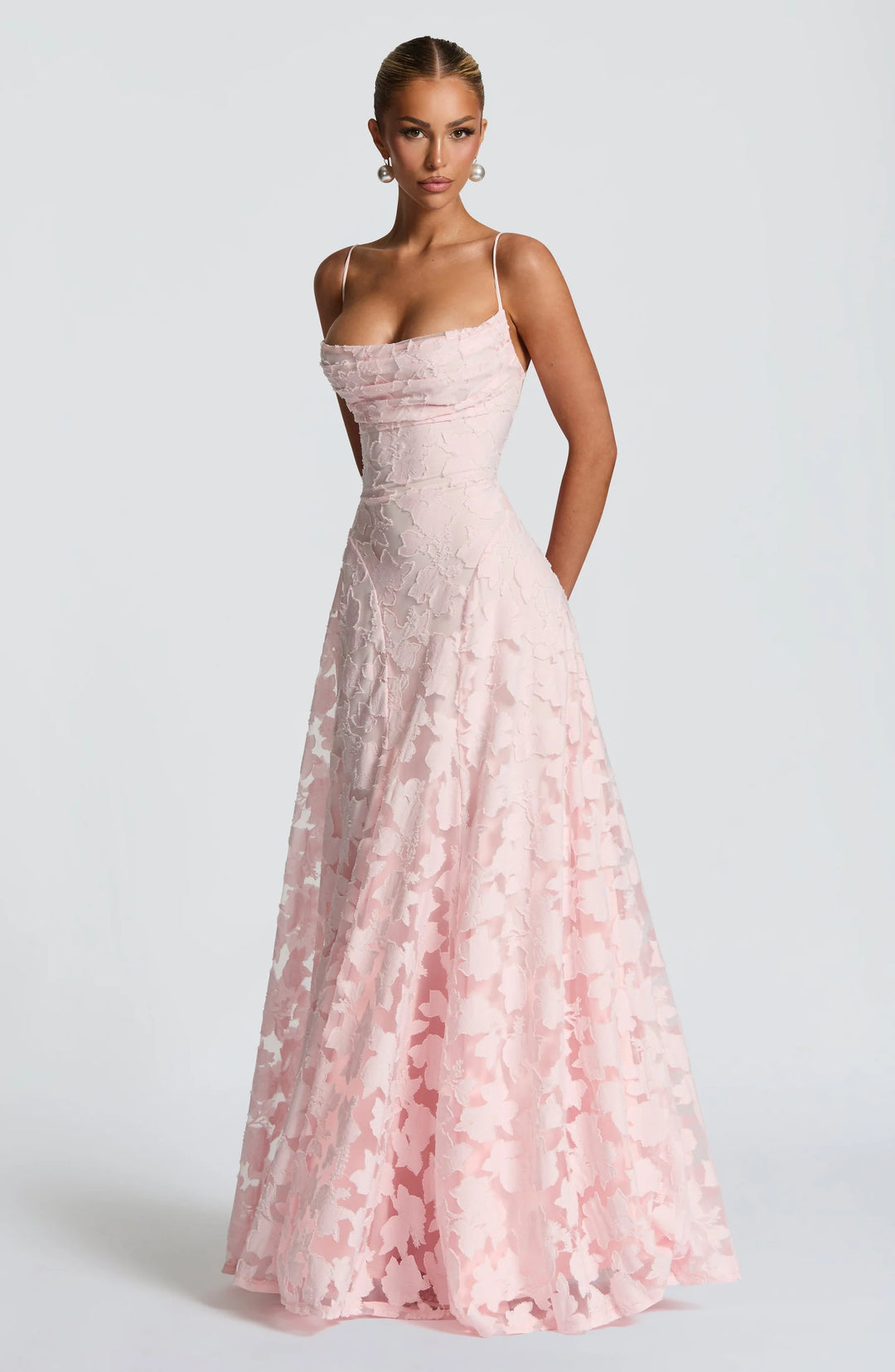 Elena Floral Lace Maxi Dress