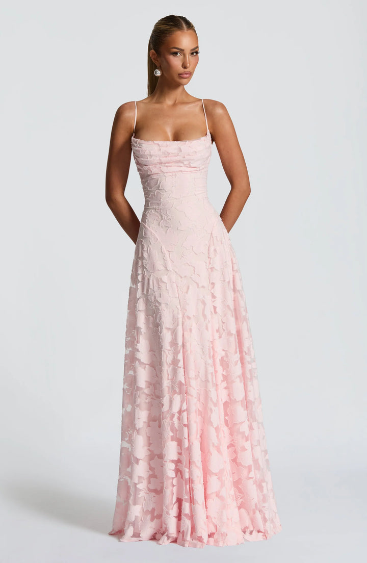 Elena Floral Lace Maxi Dress