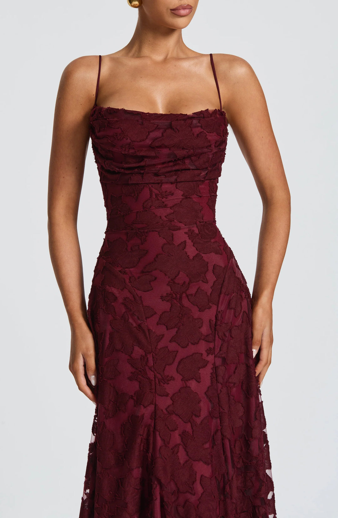 Elena Floral Lace Maxi Dress