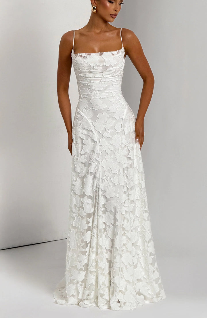 Elena Floral Lace Maxi Dress