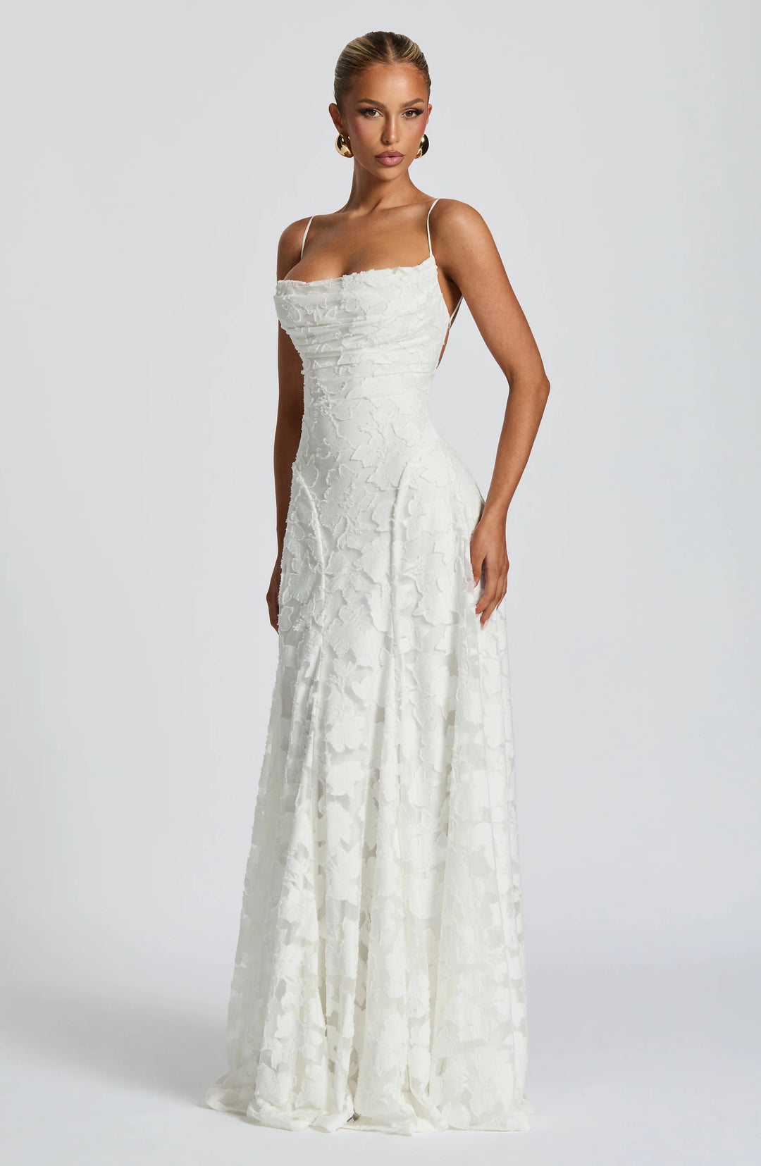Elena Floral Lace Maxi Dress
