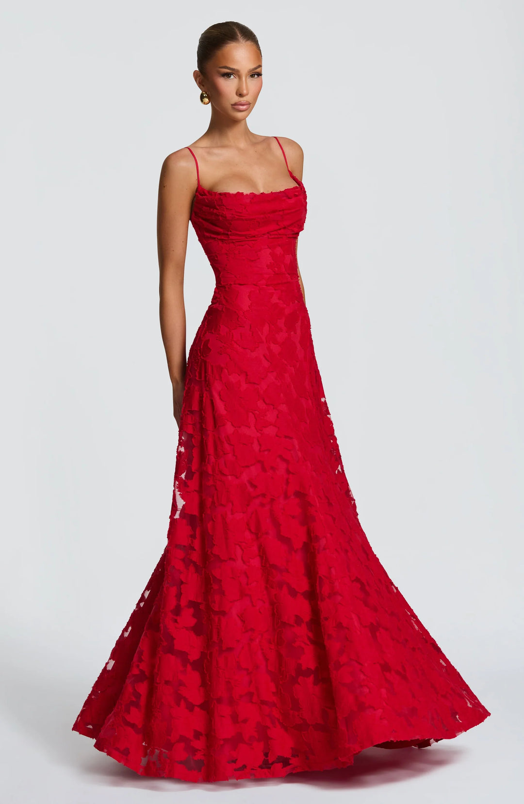 Elena Floral Lace Maxi Dress