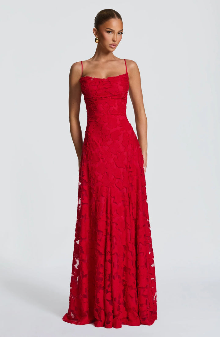 Elena Floral Lace Maxi Dress