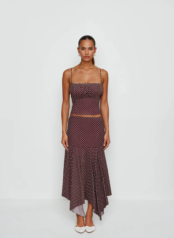 Mirabelle Polka Dot High Waist Summer Co Ord Set