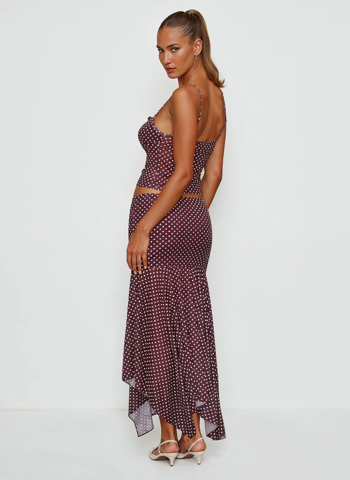 Mirabelle Polka Dot High Waist Summer Co Ord Set