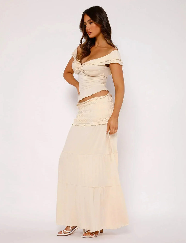 Bonnie Smocked Crop & Maxi Skirt Set