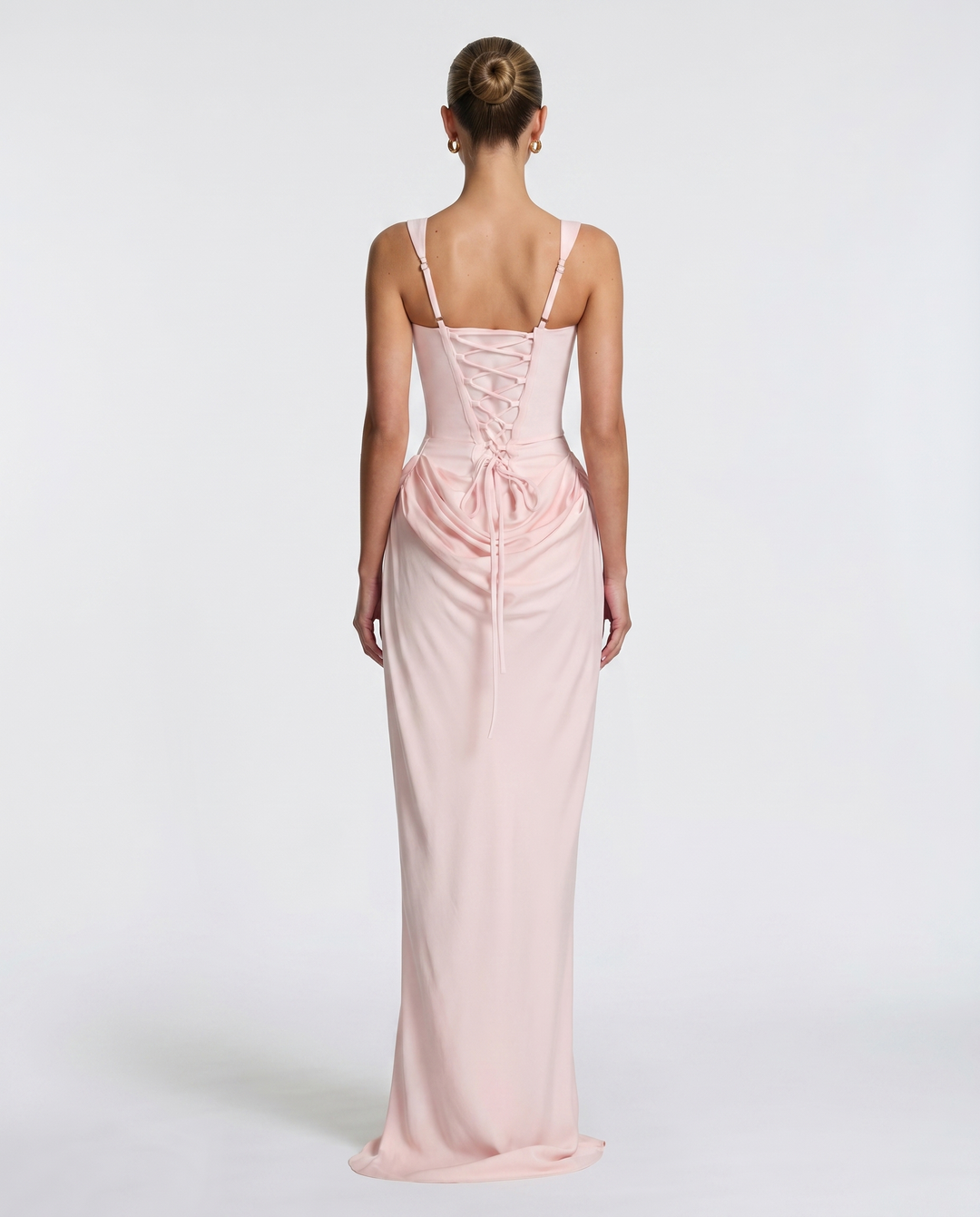 Perrine Women's Square Neck Bodycon Maxi Dress, Spaghetti Strap Formal Dress