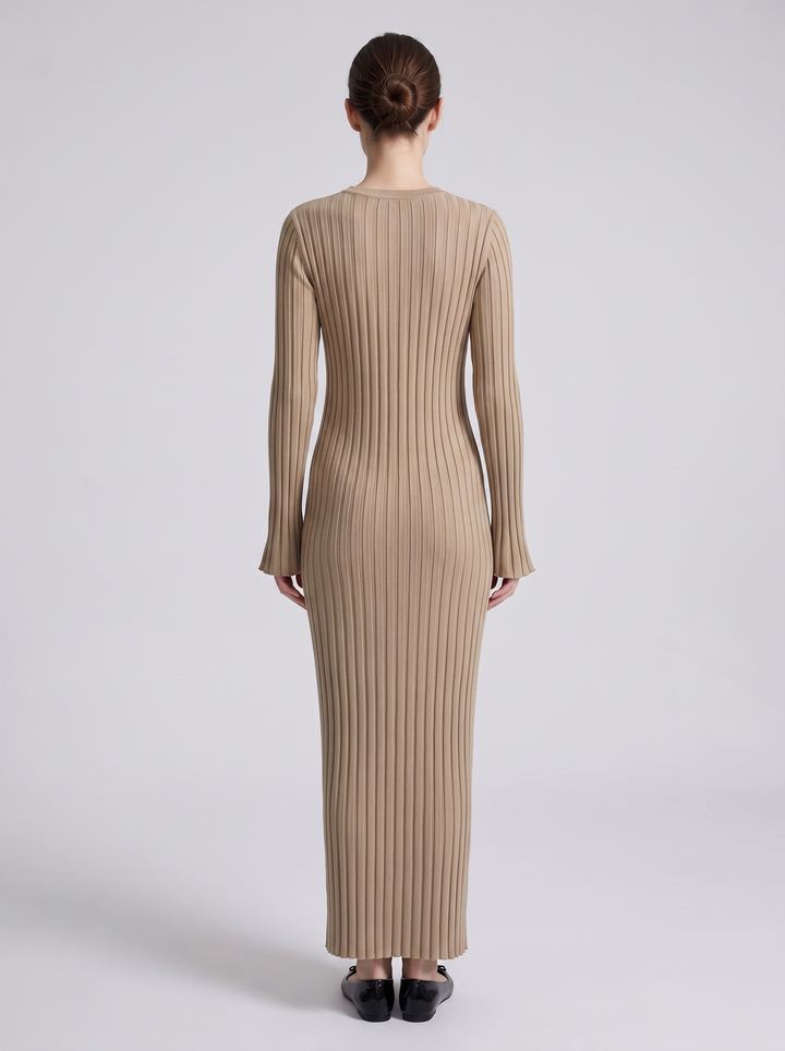 Harper Ribbed Long Sleeve Sweater Maxi Dress