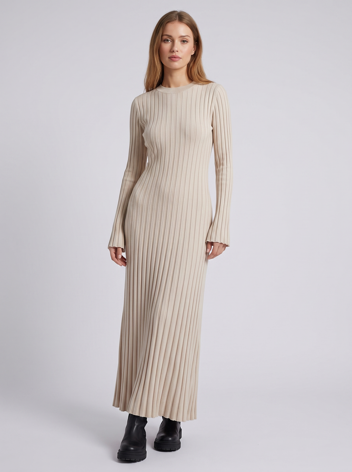 Harper Ribbed Long Sleeve Sweater Maxi Dress
