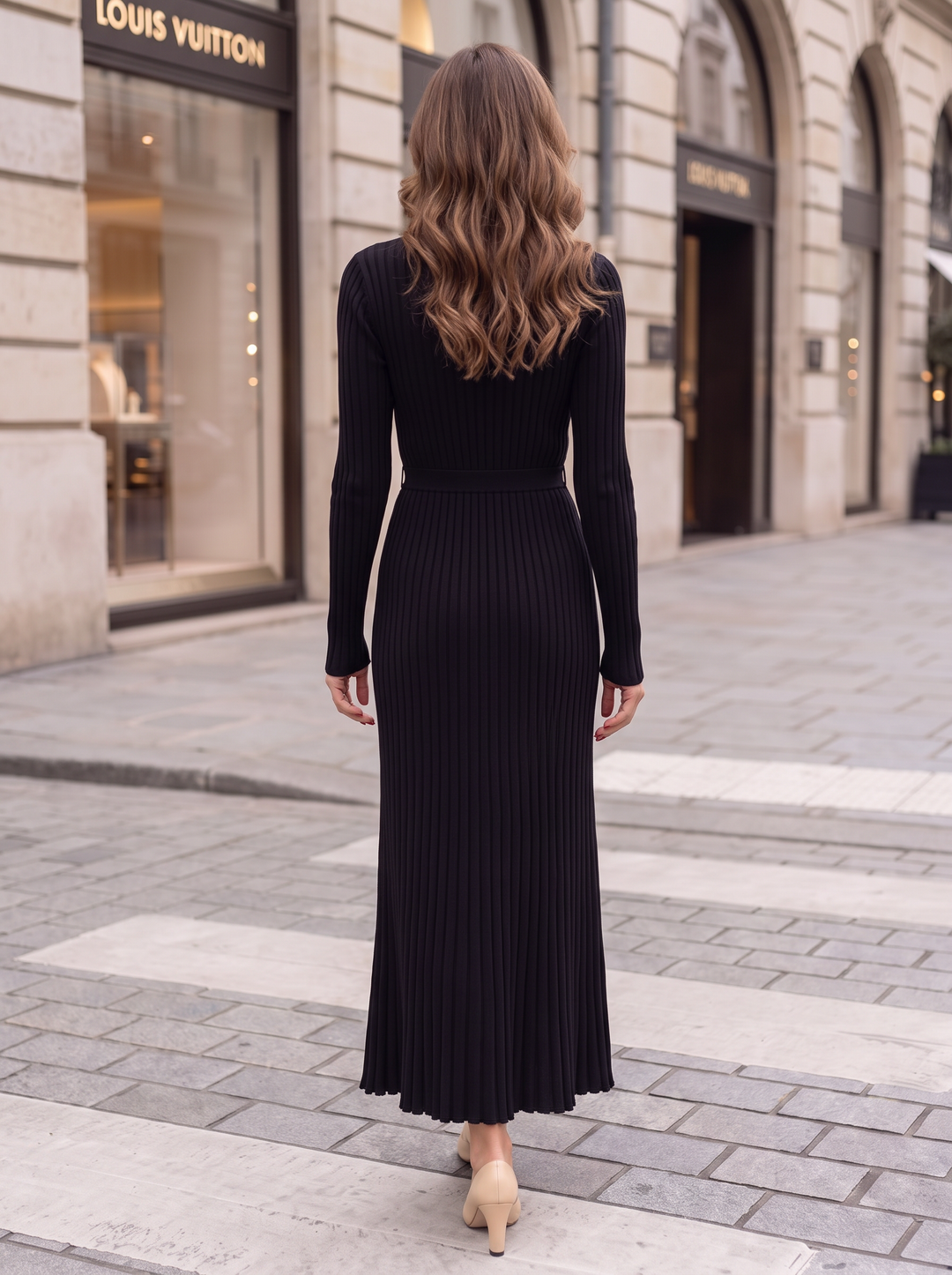 Harper Ribbed Long Sleeve Sweater Maxi Dress