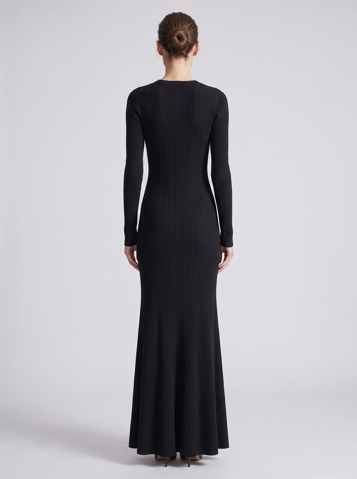Addison Ribbed Long Sleeve Sweater Maxi Dress