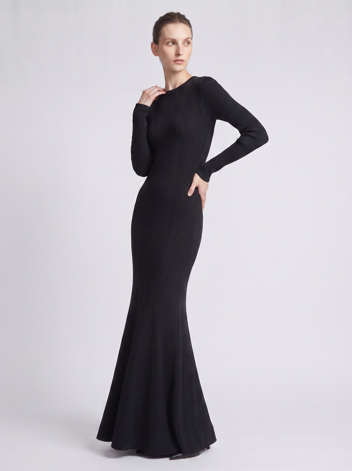 Addison Ribbed Long Sleeve Sweater Maxi Dress