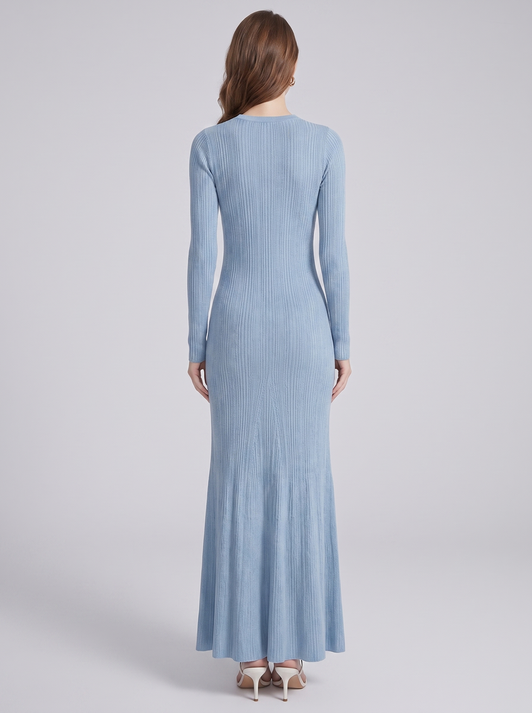 Addison Ribbed Long Sleeve Sweater Maxi Dress