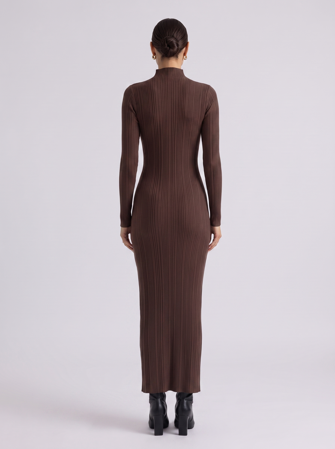 Peyton Ribbed Mock Neck Sweater Maxi Dress