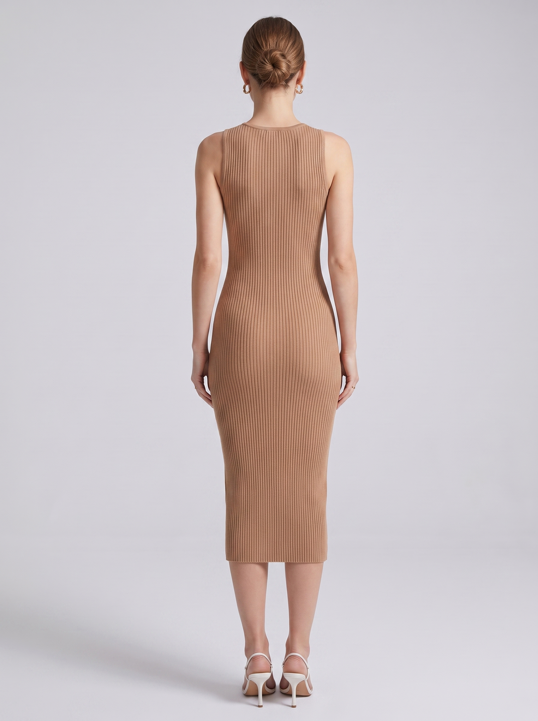 Brooklyn Double Keyhole Sleeveless Sweater Midi Dress
