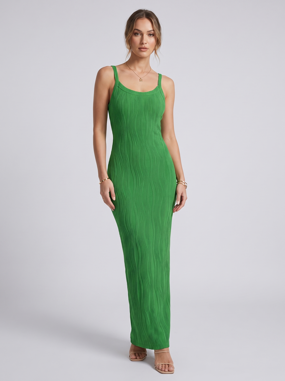 Paisley Sleeveless Ribbed Bodycon Sweater Maxi Dress
