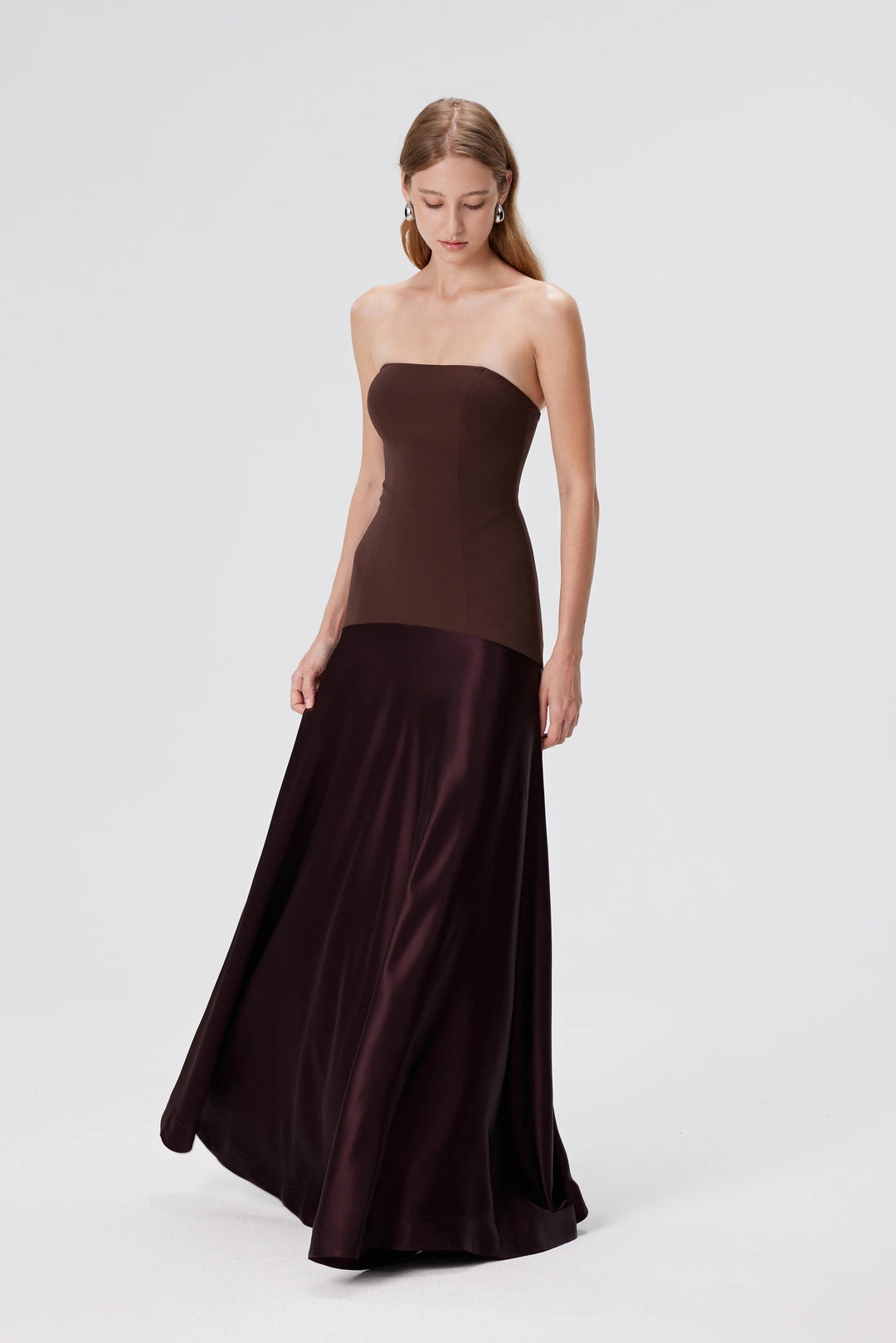Wrenna Satin Black Tie Wedding Guest Maxi Dress
