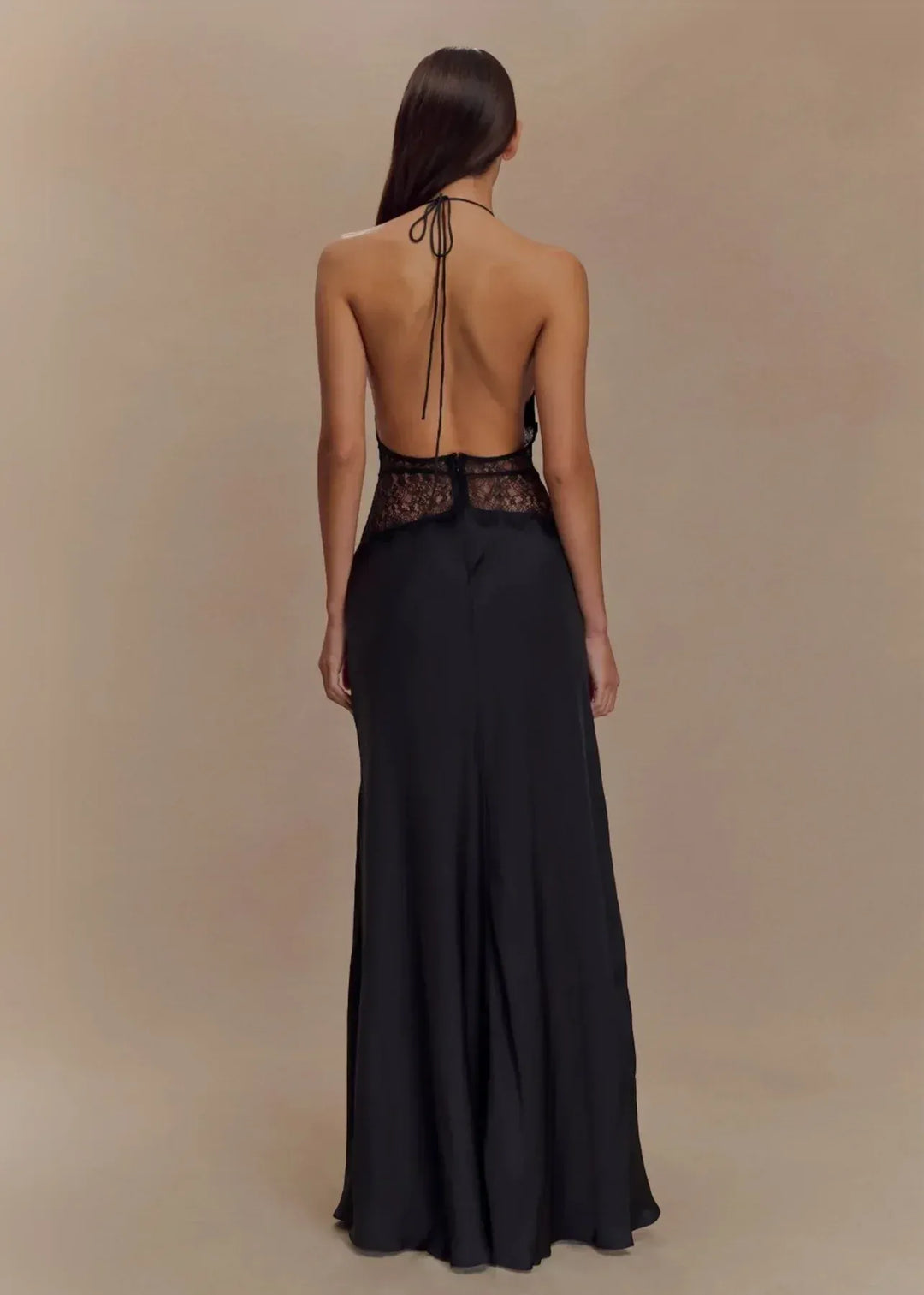 Serena Lace Halter Maxi Dress