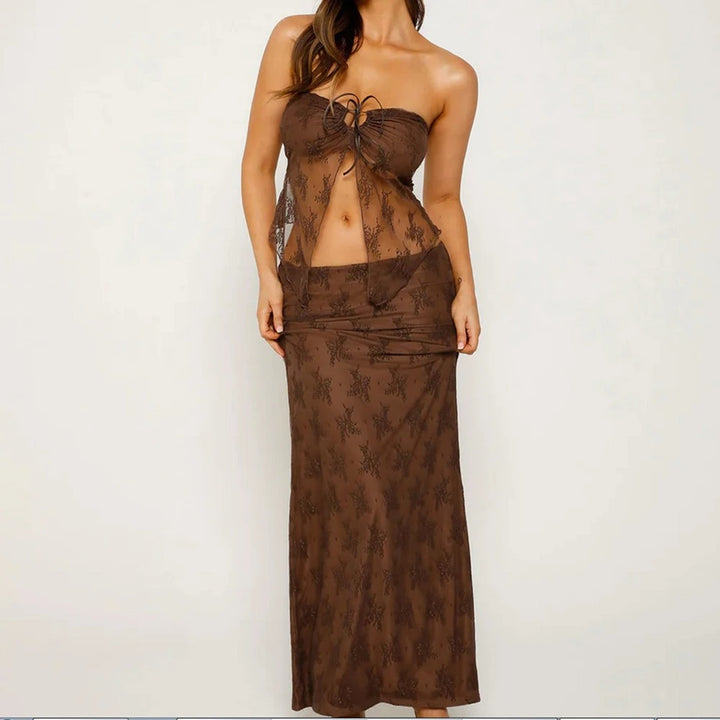 Evangeline Lace Maxi Skirt Set
