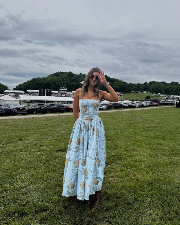 Rosienna Floral Summer Wedding Guest Midi Dress