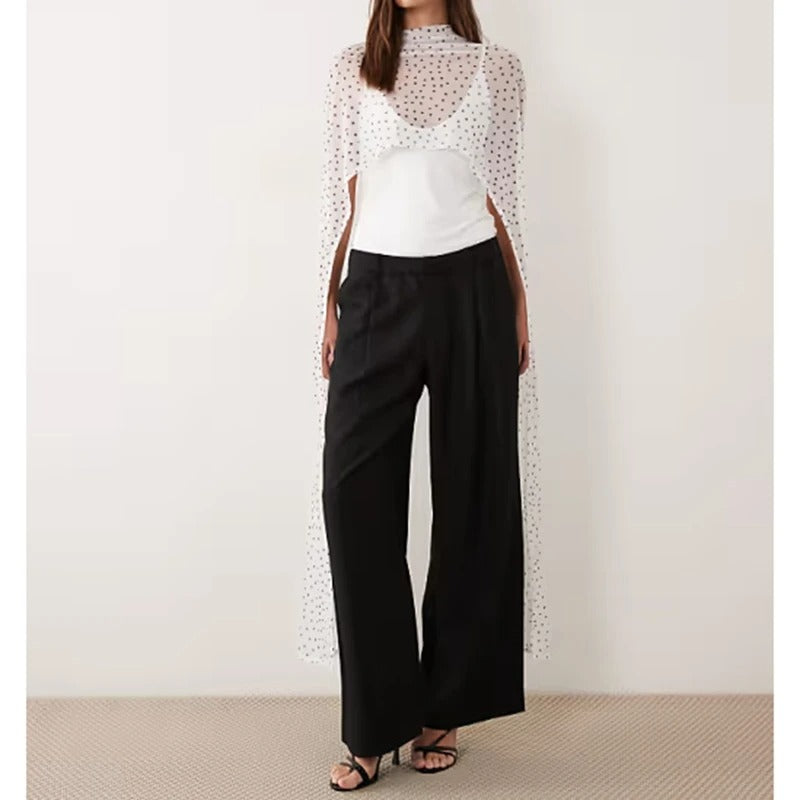 Ione Sheer Cape Pants Set