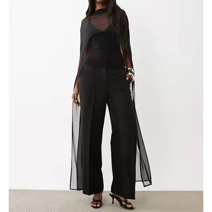 Ione Sheer Cape Pants Set