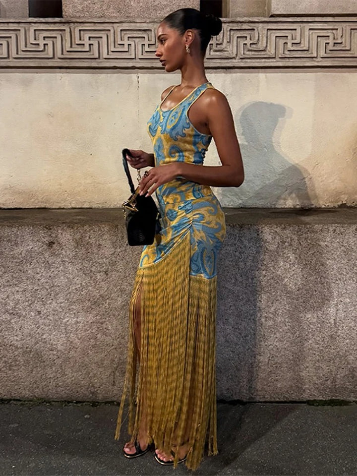 Vanelle Baroque Wedding Guest Maxi Dress