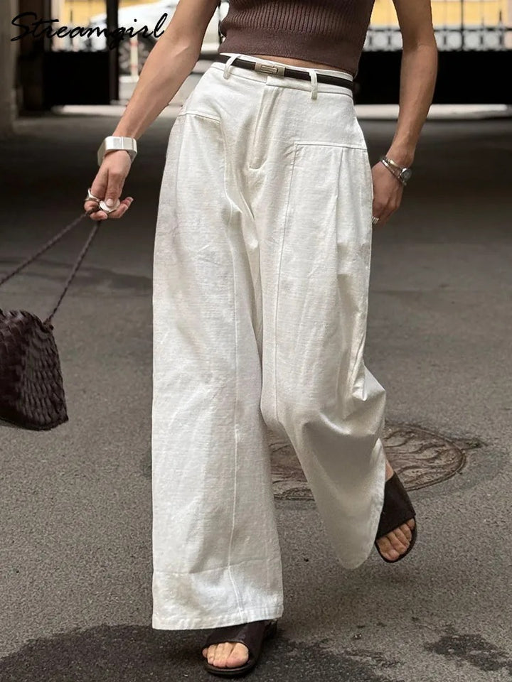 Sorelle Linen Blend Wide Leg Pants