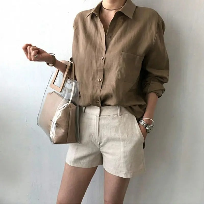 Sylvana Brown Summer Shirt