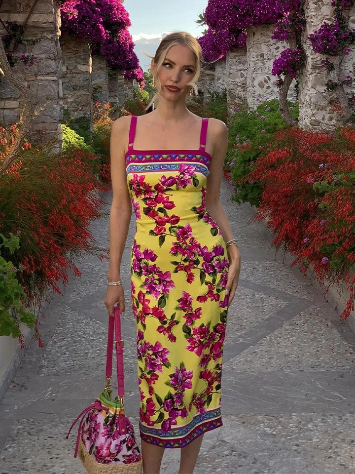 Mirenna Floral Wedding Guest Midi Dress