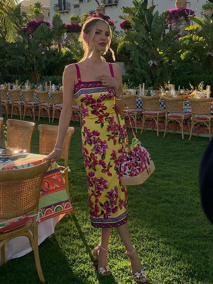 Mirenna Floral Wedding Guest Midi Dress