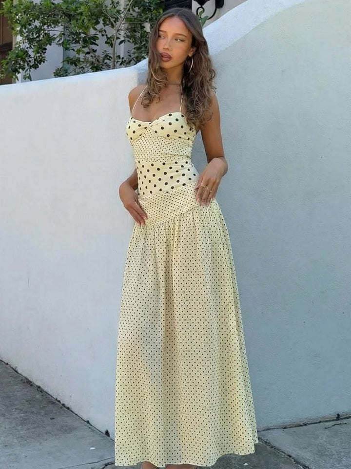 Vesperine Polka Dot Summer Maxi Dress