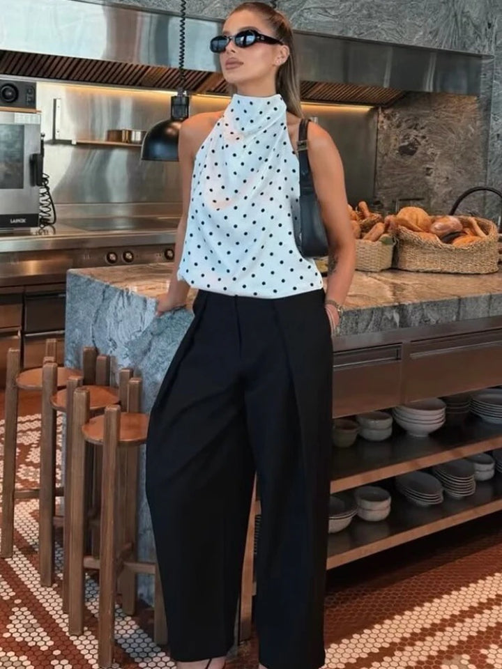 Dottie Polka Dot Tie Top