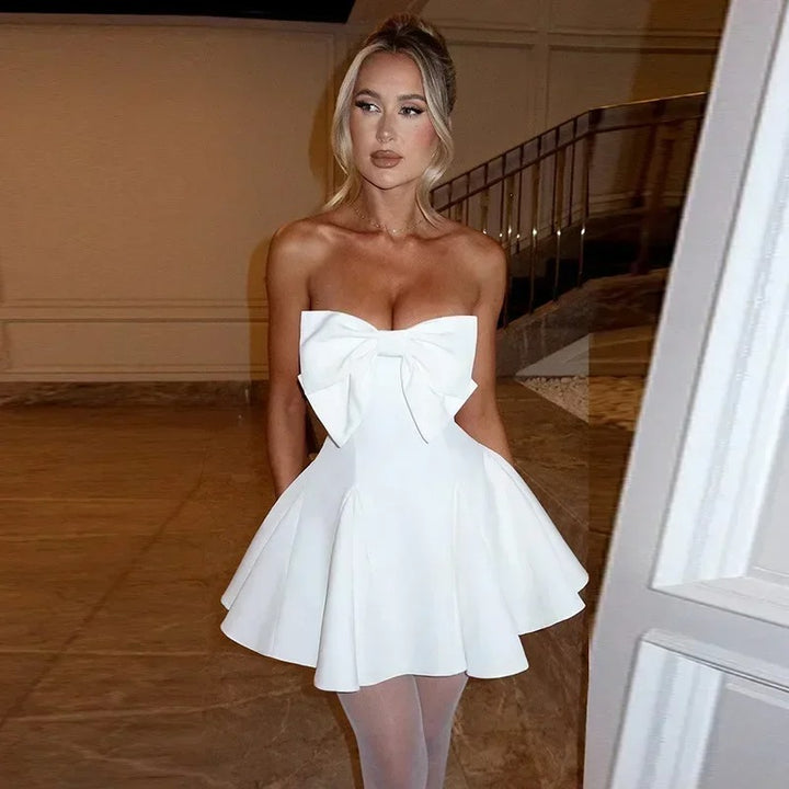Avery Bow Mini Dress